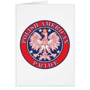 Cartão Orgulho Polonês Americano
