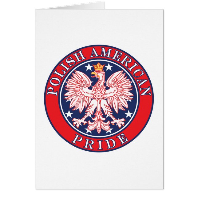 Cartão Orgulho Polonês Americano (Frente)