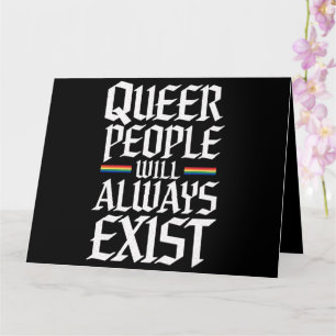 Cartão Orgulho Queer Pessoas Queer Sempre Existirão 