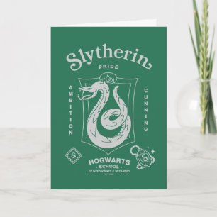 Cartão Orgulho SLYTHERIN™ Ambição Astúcia Brasão