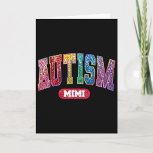 Cartão Orgulhosa Autismo Mimi Mês de Conscientização do A