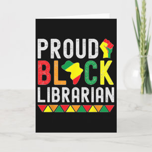 Cartão Orgulhosa Bibliotecária Negra Mês da História Negr