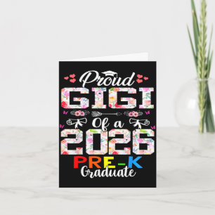 Cartão Orgulhosa gigi de 2026 pré-k graduada dia das mães