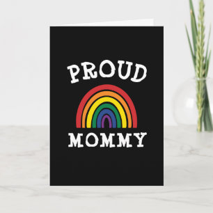 Cartão Orgulhosa LGBTQ Mamãe Dia das Mães Arco-íris Orgul