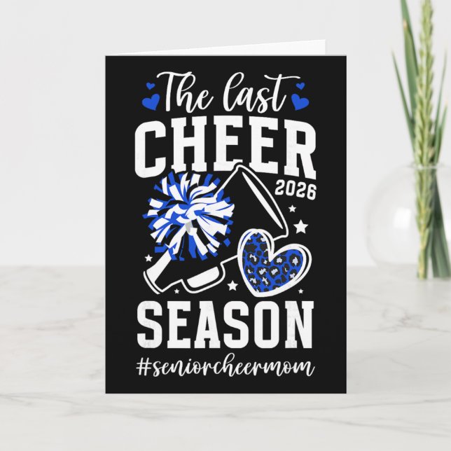Cartão Orgulhosa Mãe de Cheerleader Sênior (Frente)