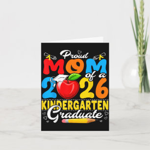Cartão Orgulhosa mãe de uma graduada no jardim de infânci