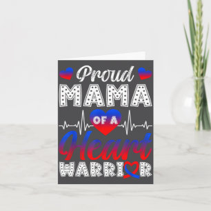 Cartão Orgulhosa Mamãe De Um Guerreiro Do Coração Mês De