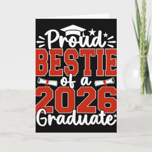 Cartão Orgulhosa Melhor Amiga De Um Graduando Da Turma De
