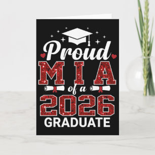 Cartão Orgulhosa Mia De Um Graduado Senior De 2026 Gradua