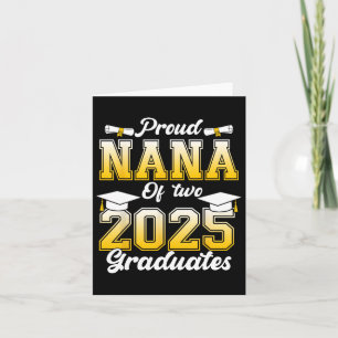 Cartão Orgulhosa Nana De Dois Gêmeos De 2025 Formandos