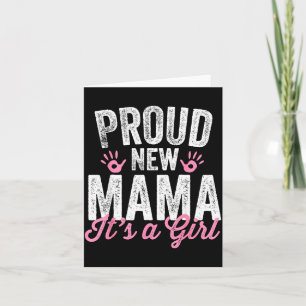 Cartão Orgulhosa Nova Mamãe É Uma Menina Mãe Prestes a Se