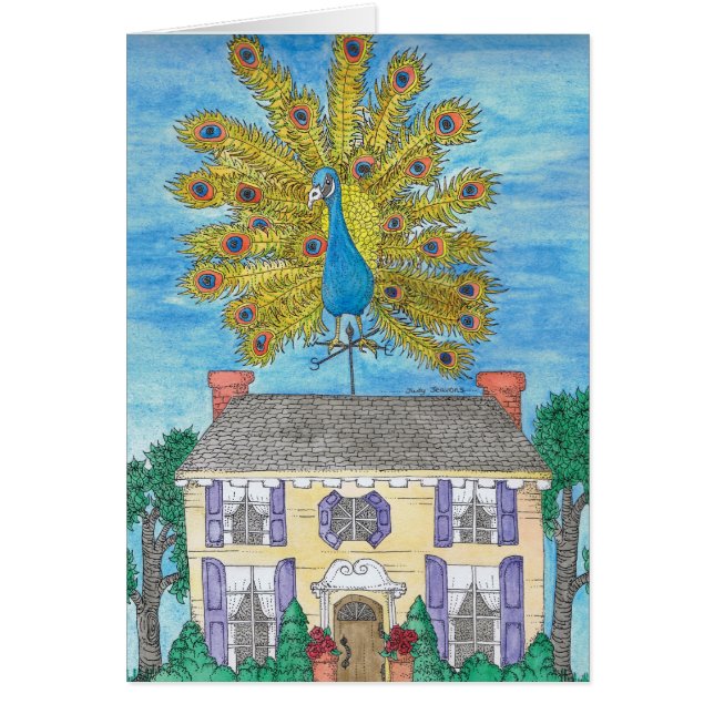 Cartão Orgulhoso como um pavão (Frente)