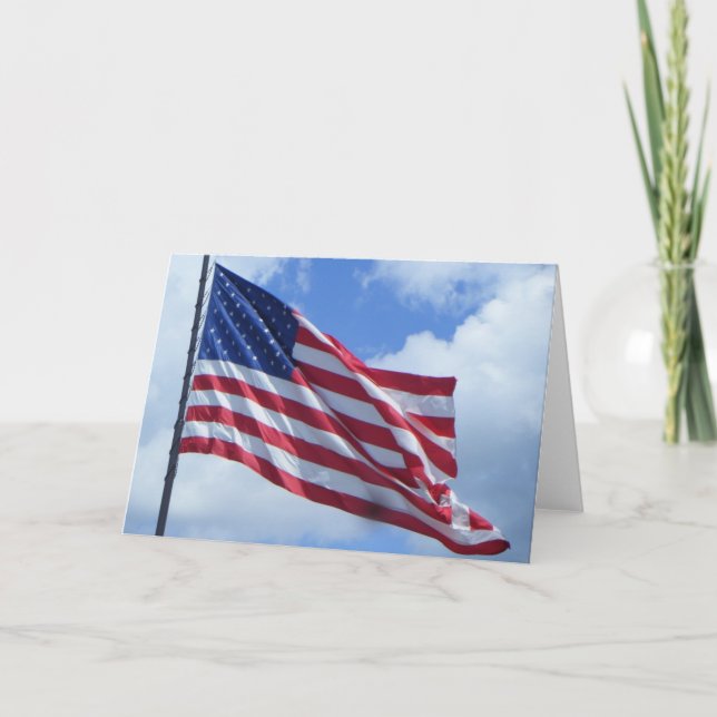 Cartão Orgulhoso de ser americano (Frente)