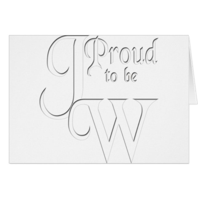 Cartão Orgulhoso de ser testemunha de Jeová (Frente Horizontal)