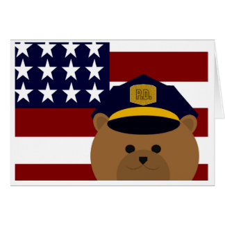 Cartão Orgulhoso de você - agente da polícia