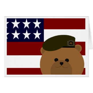 Cartão Orgulhoso de você - boina verde do exército