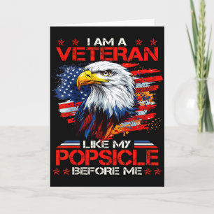 Cartão Orgulhoso Eu Sou Um Veterano Como Meu Pai Antes De