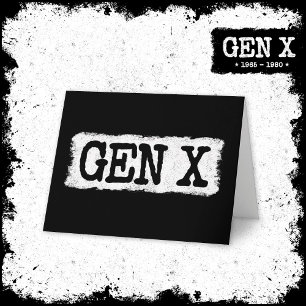Cartão Orgulhoso Gen X Gen Xer Geração X Gen X