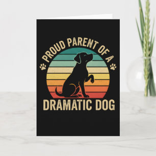 Cartão Orgulhoso Pai de um Cachorro Dramático Camisa Dive