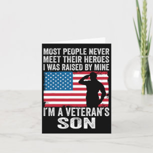 Cartão Orgulhoso Veterano Americano Filho Dia dos Veteran