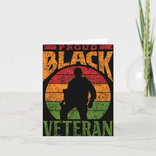 Cartão Orgulhoso Veterano Negro Soldado Afro-Americano Mi