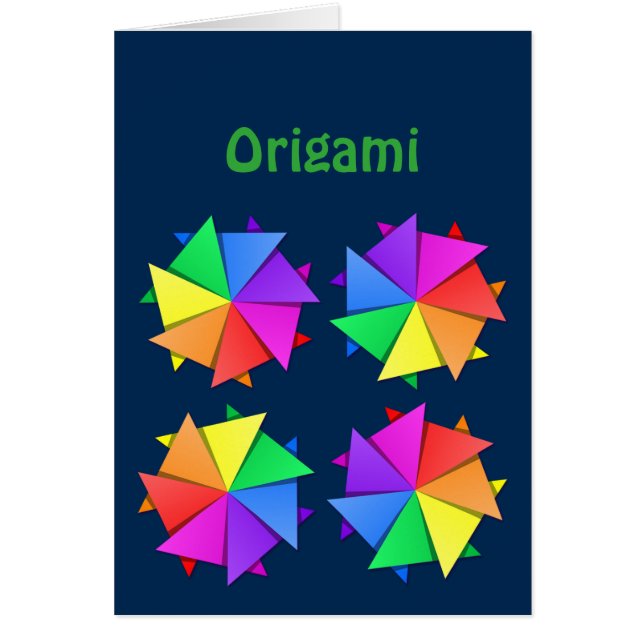 Cartão origami arco-íris (Frente)