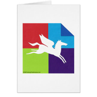 Cartão Origami/cartão de Pegasus