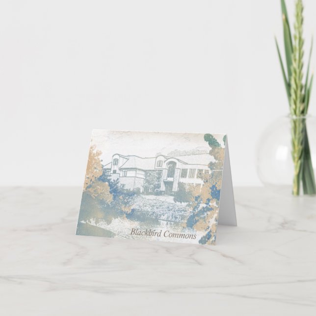 Cartão Original Blackbird Commons Note Cards (Frente)