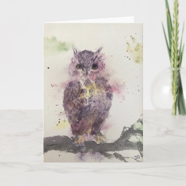 Cartão Original Owl Art on Blank Card (Frente)
