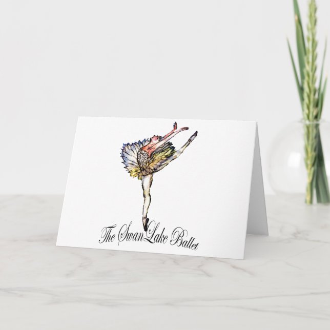 Cartão Original Swan Lake Ballet by Latidaballet! (Frente)