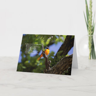 Cartão Oriole sympathy card