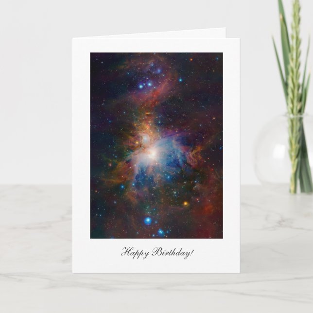 Cartão Orion Nebula - Happy Birthday (Frente)