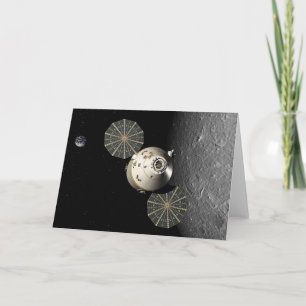 Cartão Órion Spacecraft em órbita lunar