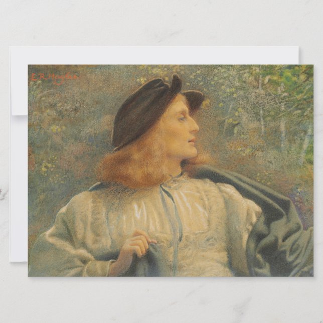 Cartão Orlando (Bela Jovem) (por E.R. Hughes) (Frente)