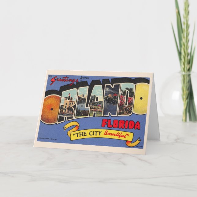 Cartão Orlando Flórida Antigo (Frente)