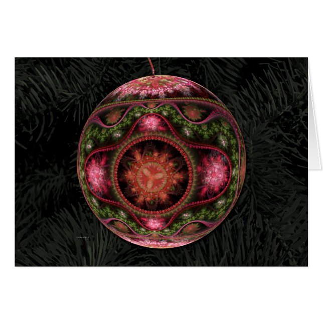 Cartão Ornament Christmas Card  (Frente Horizontal)