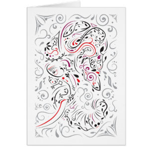 Cartão ornamentado elefante