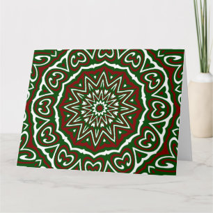 Cartão Ornamentado Maximalista Groovist Natal Mandala Pat