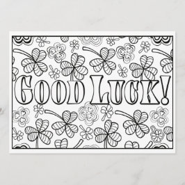 Cartão OrnaMENTAL Boa Sorte Camarões Colorem o seu