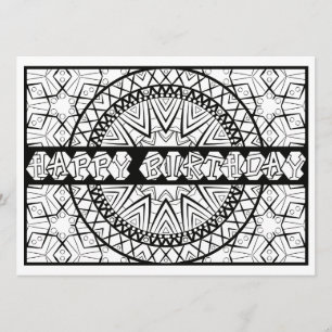 Cartão OrnaMENTALs Feliz Aniversário Cores de relógio de 