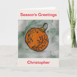 Cartão Ornamento de Árvore de Natal