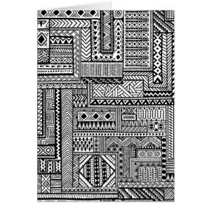 Cartão Ornamento étnico