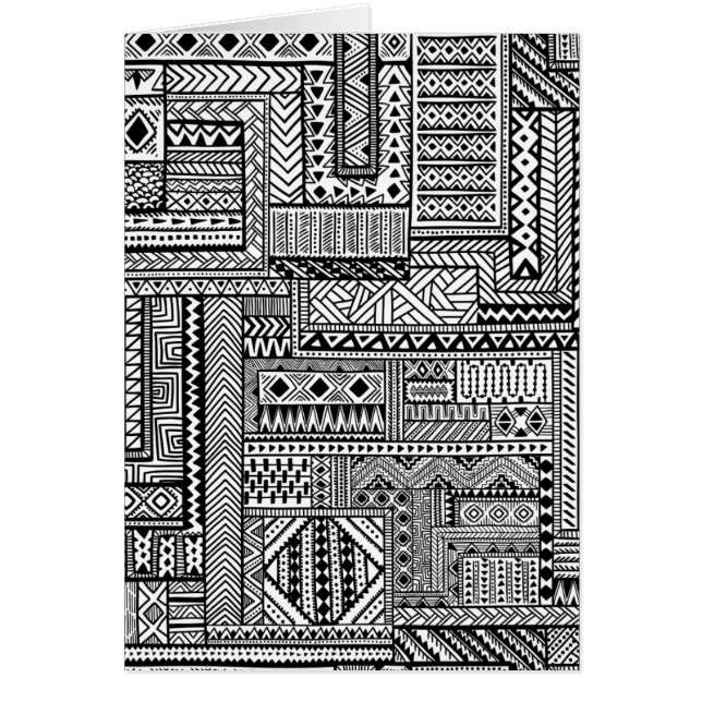Cartão Ornamento étnico (Frente)