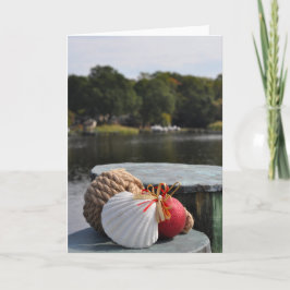 Cartão Ornamento náutico no Cais