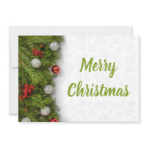 Ornamentos e Sucursais Verdes Felizes de Natal