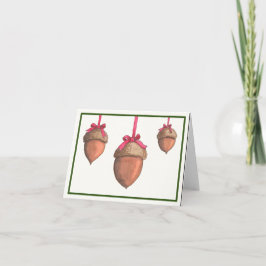 Cartão ornamentos Holiday Acorn