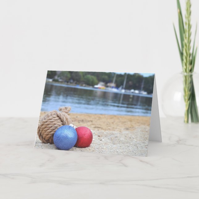 Cartão Ornamentos na praia (Frente)