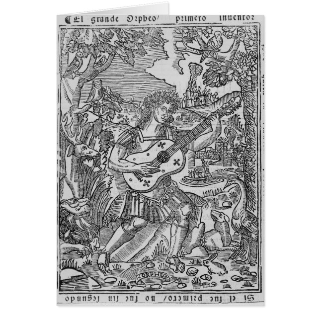 Cartão Orpheus que joga a música (Frente)