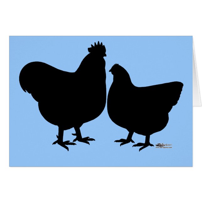 Cartão Orpington Silhouette (Frente horizontal)