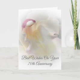 Cartão Orquídea Branca Personalizada de Casamento de 70
